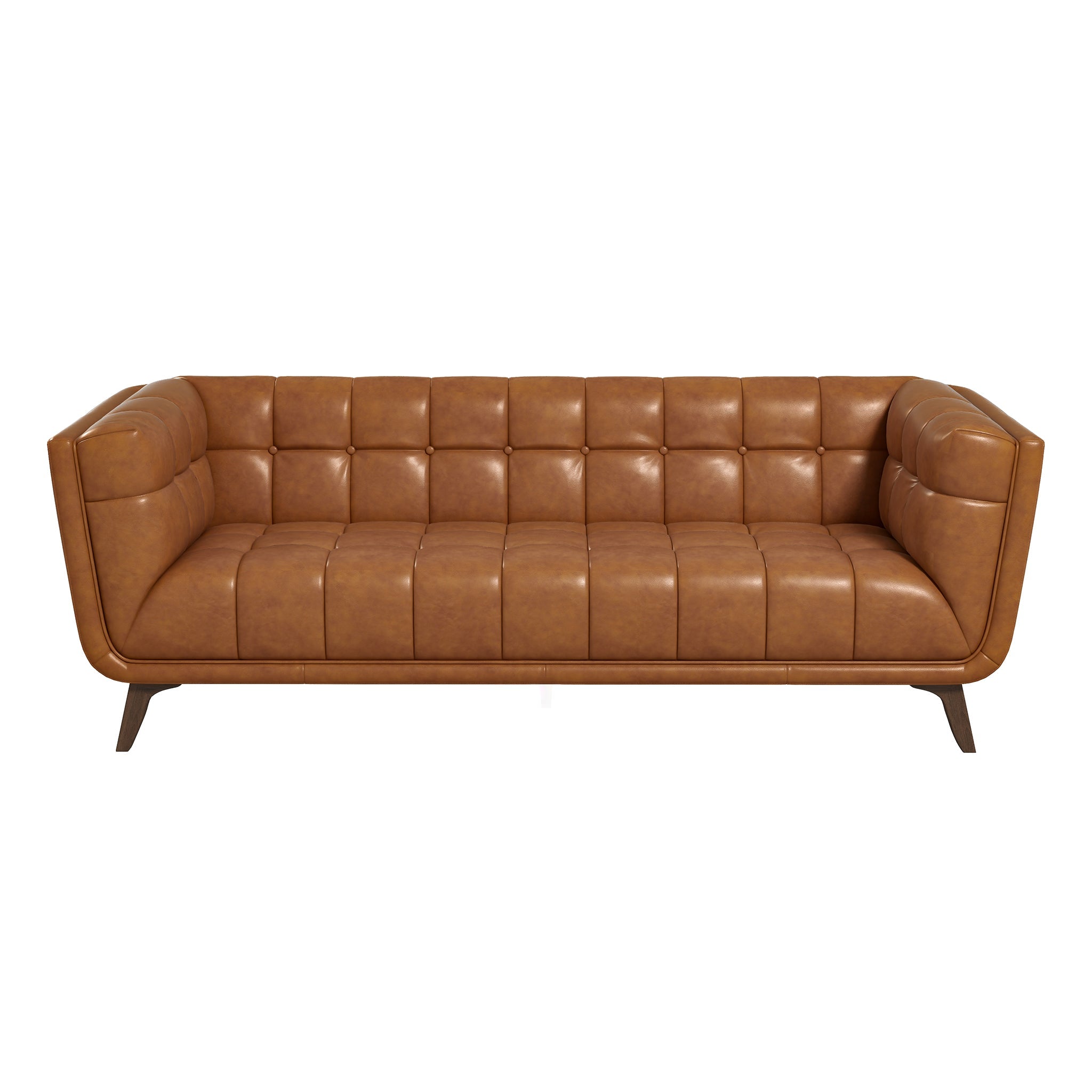 Addison Leather Sofa (86" Cognac) – Designer Sofa – Curated by SHOPLOB
