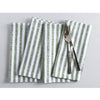 Green & White / 20 x 20 Inch / Set of 4
