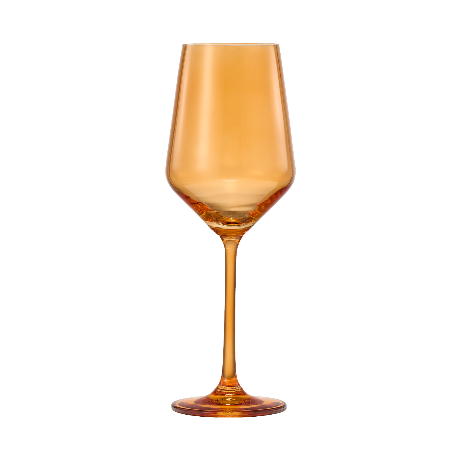 Rhea Stemmed Wine Glassware, Set of 6, Amber