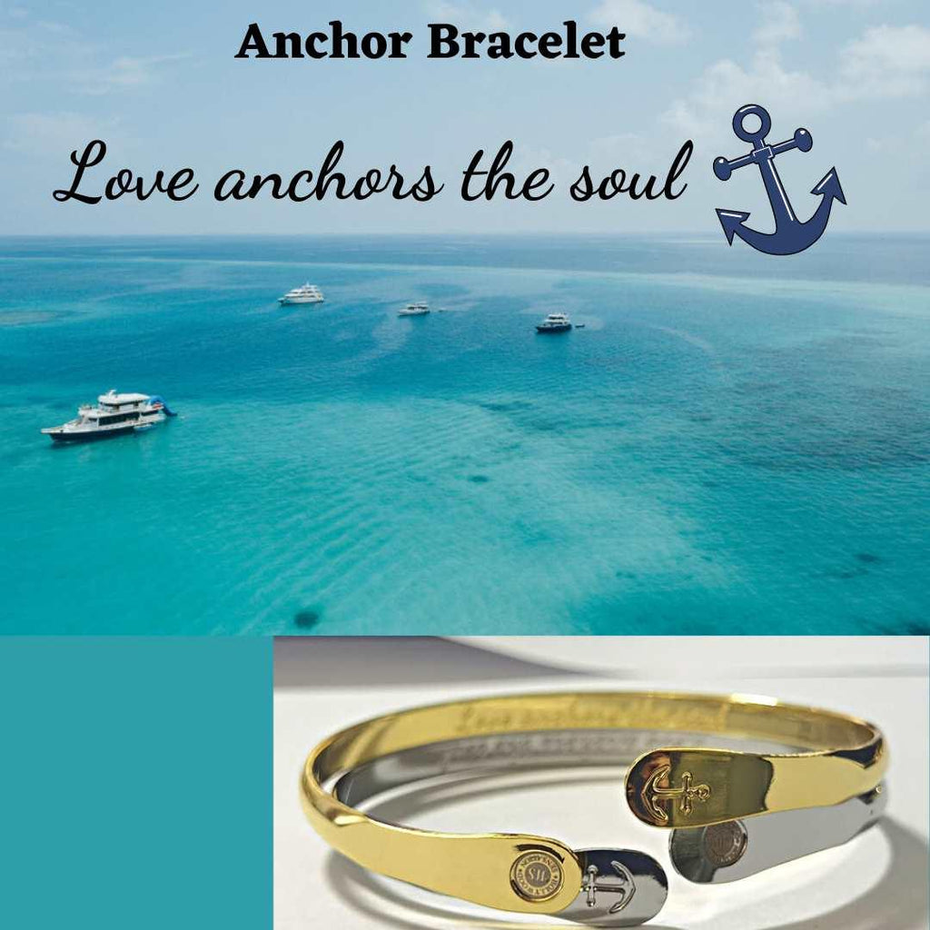 Anchor Bracelet Engraved Bracelets Love Anchors the Soul Anchor Bracelet