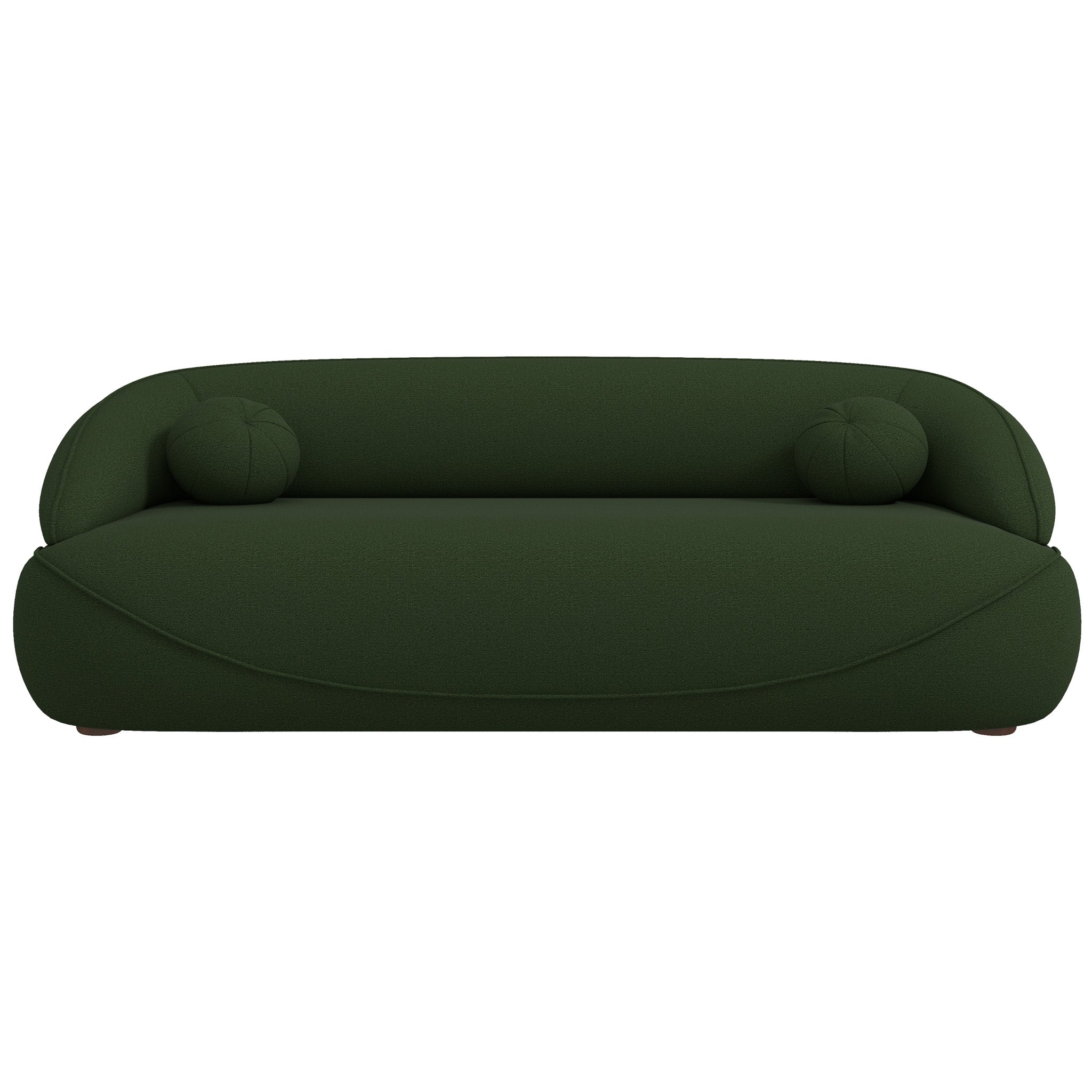 Andrew Dark Green Boucle Sofa – Designer Sofa – Curated by SHOPLOBBIE 