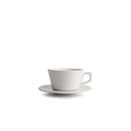 8oz Small Latte Cup & Saucer - White