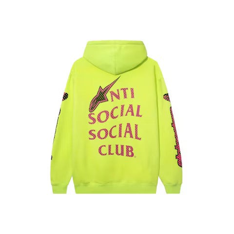 Anti Social Social Club Alpine Stars Track Hoodie Neon Yelloww