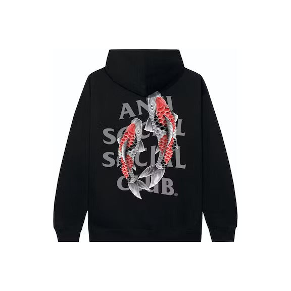 Anti Social Social Club Koi Garden 3M Reflective Hoodie Black