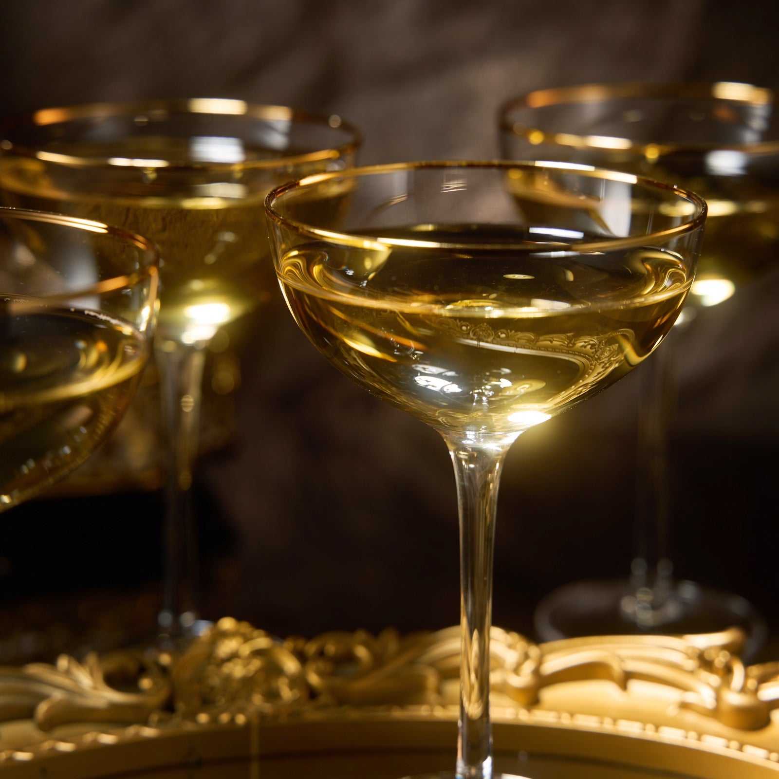 Palazzo Champagne Coupe, Cocktail Glassware, Set of 4