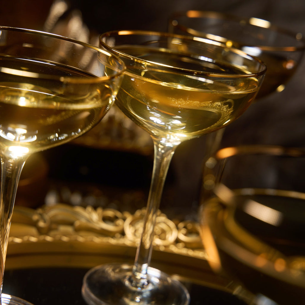 Palazzo Champagne Coupe, Cocktail Glassware, Set of 4
