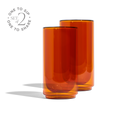 Cove 16oz Glass Pint - Set of 2 - Amber