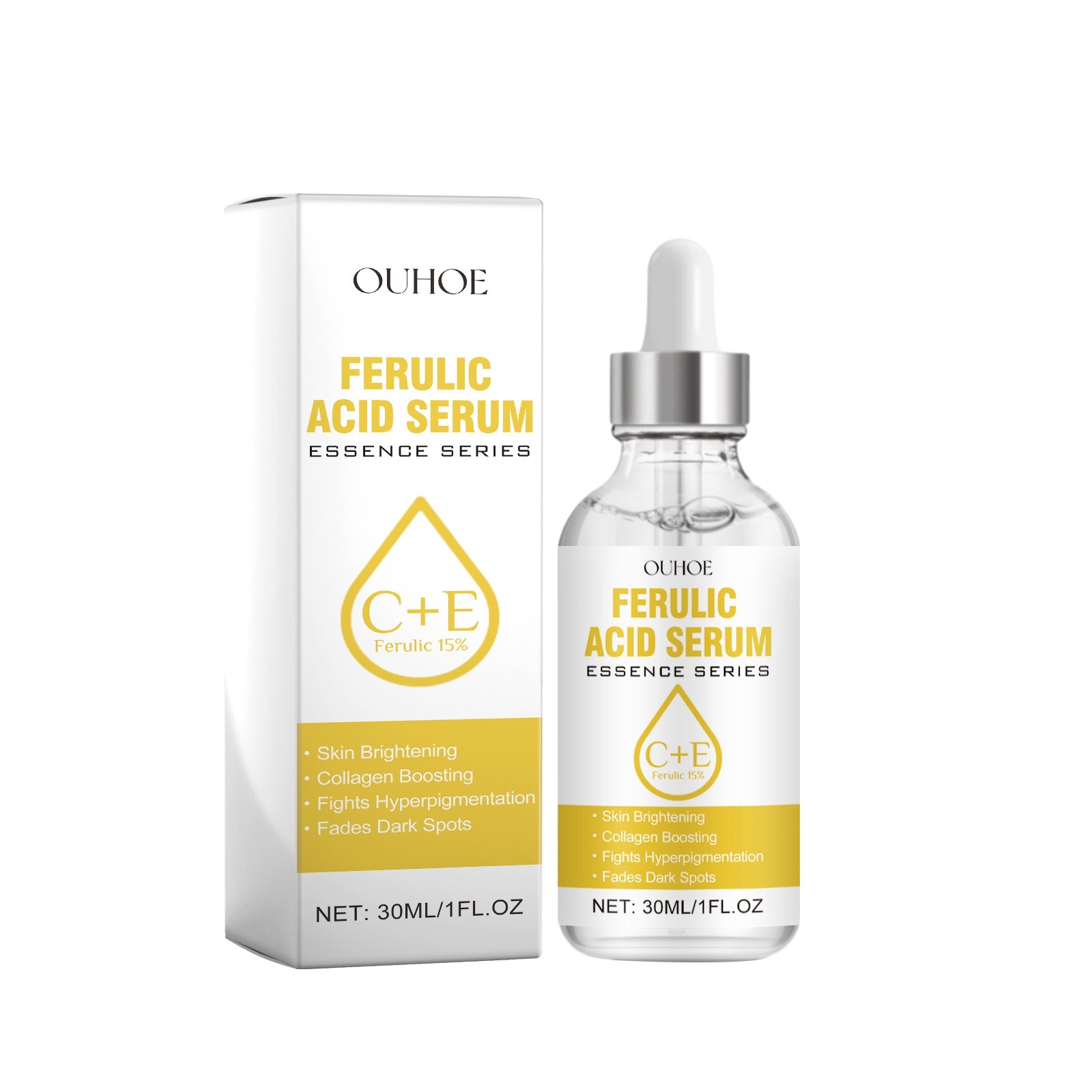 Ferulic Acid Serum, Lighten Fine Lines And Spots Revitalize Skin Delicate Pores Repair Dry Skin Moisturize