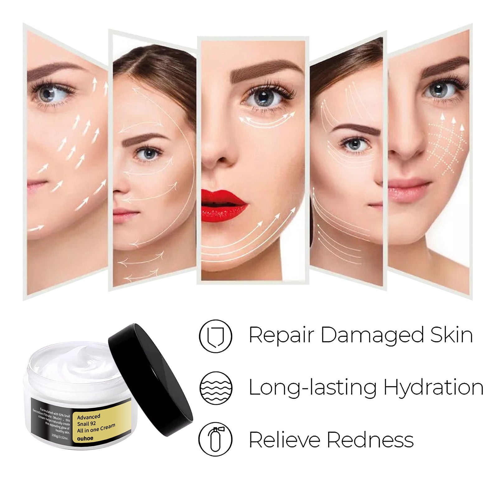 Snail Cream Gentle, Nourishing, Hydrating And Firming Facial Skin Moisturizing Care Essence
