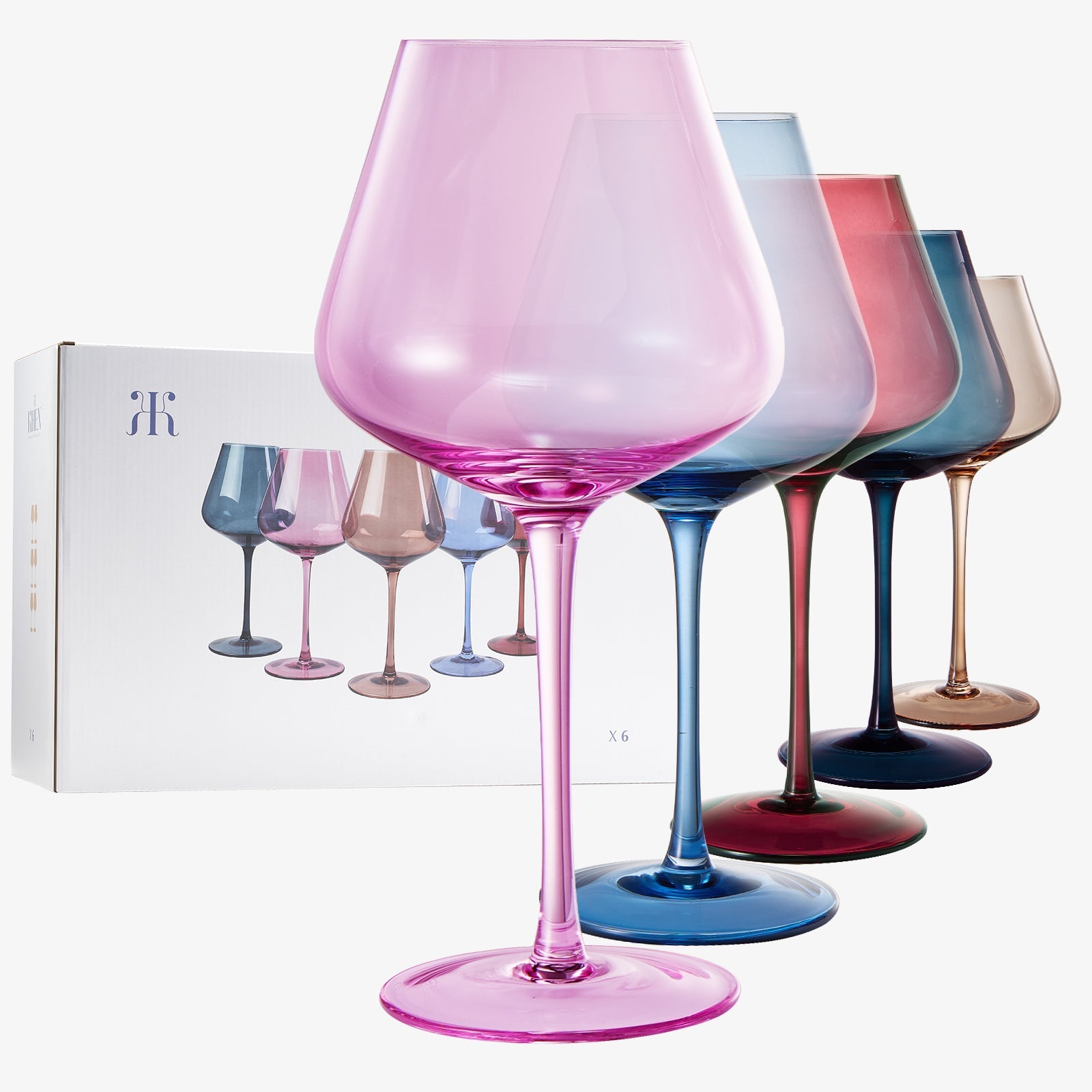 Love Stemmed Wine Glassware, Set of 6