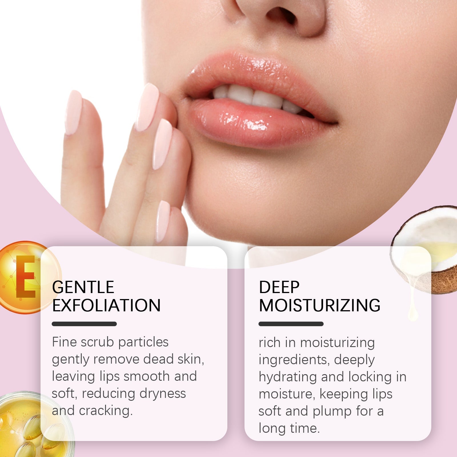 Lip Scrub, Gentle Exfoliating And Hydrating Care Moisturizing And Tender Lip Scrub