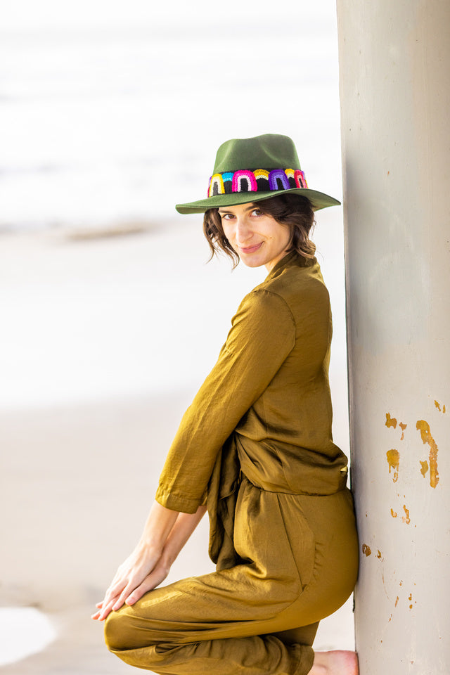 Hunter Green Fedora Hat