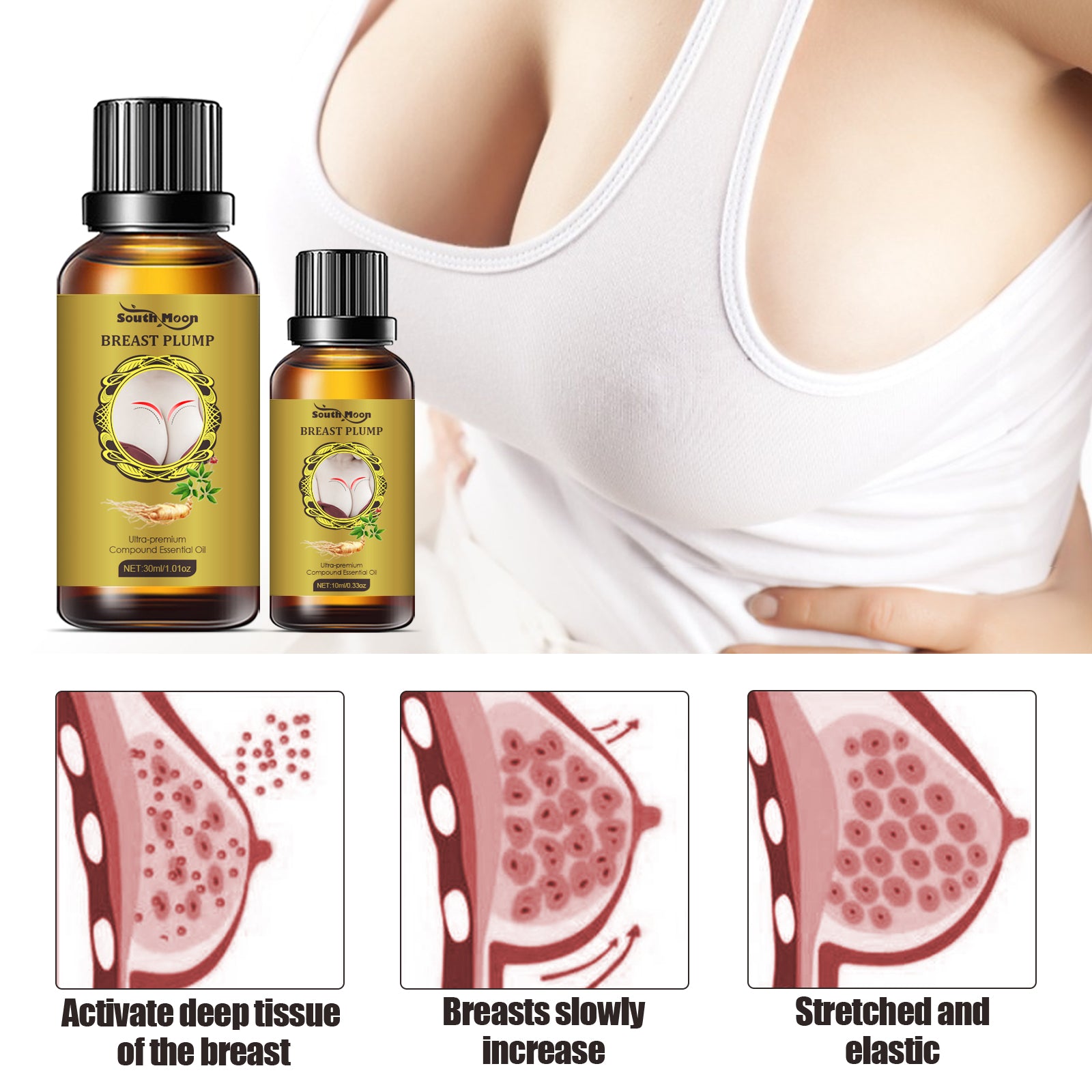 Chest Essential Oil Volumizing Milk Lift Relaxant Chest Full Firming Care Essential Oil