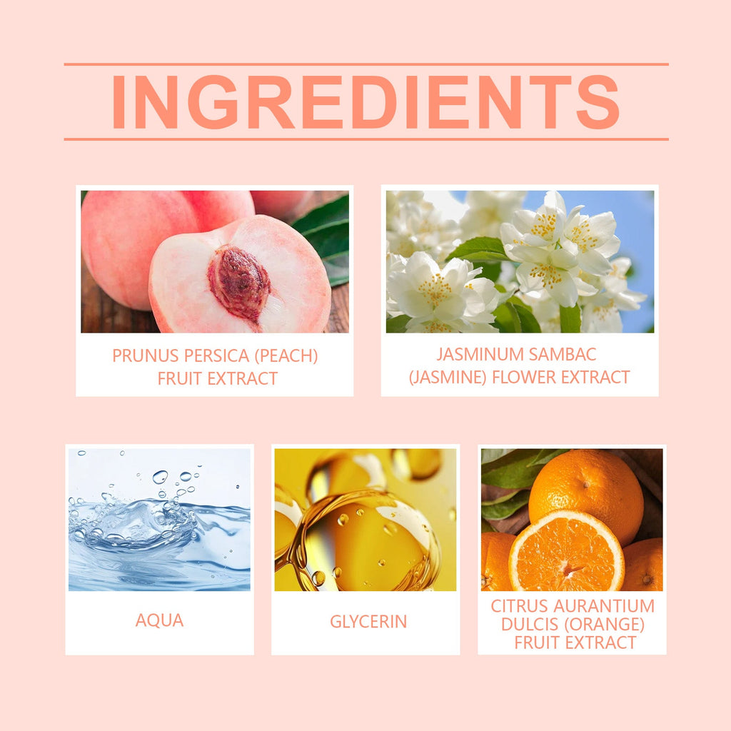 Peach Perfume Spray Fresh Fruit Lasting Fragrance Light Elegant Fresh Fruit Fragrance Charm Perfume Spray
