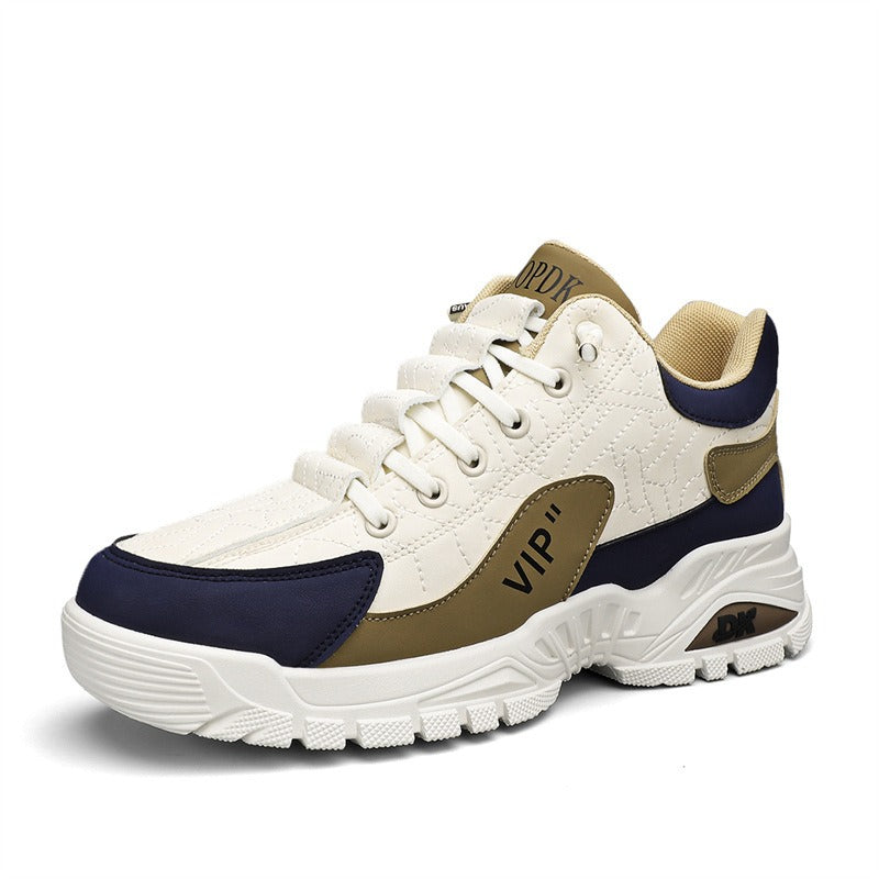 Autumn New Martin Shoes Men's Casual Sports Korean Edition High Top Thick Sole Men's Shoes Trendy British Style Workwear Shoes