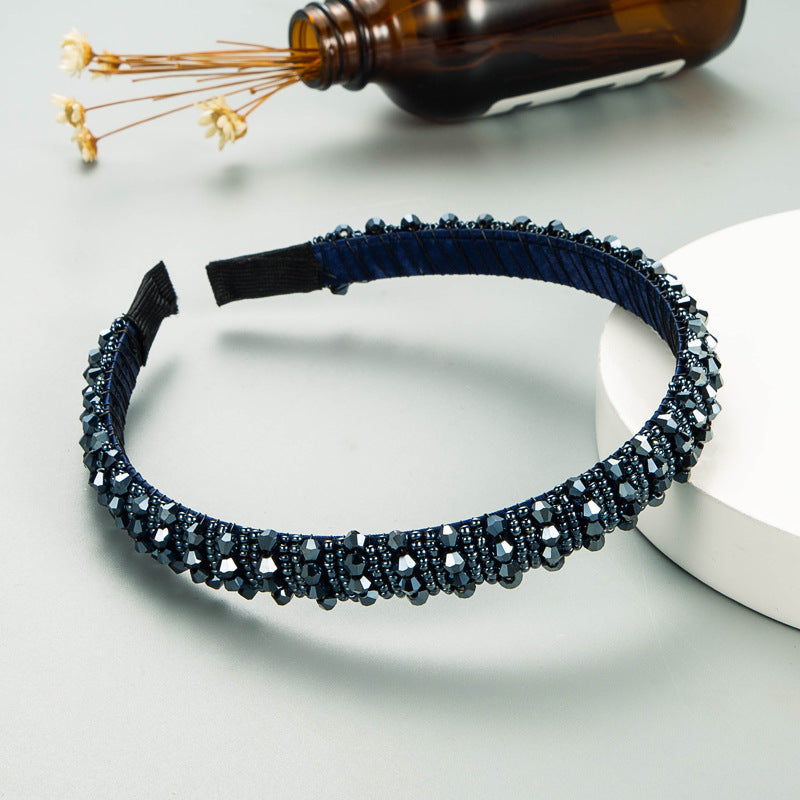 Washing Face Hair Band Thin Edge Handmade String Crystal Headband Fashion Hair Accessories Simple Hair Band