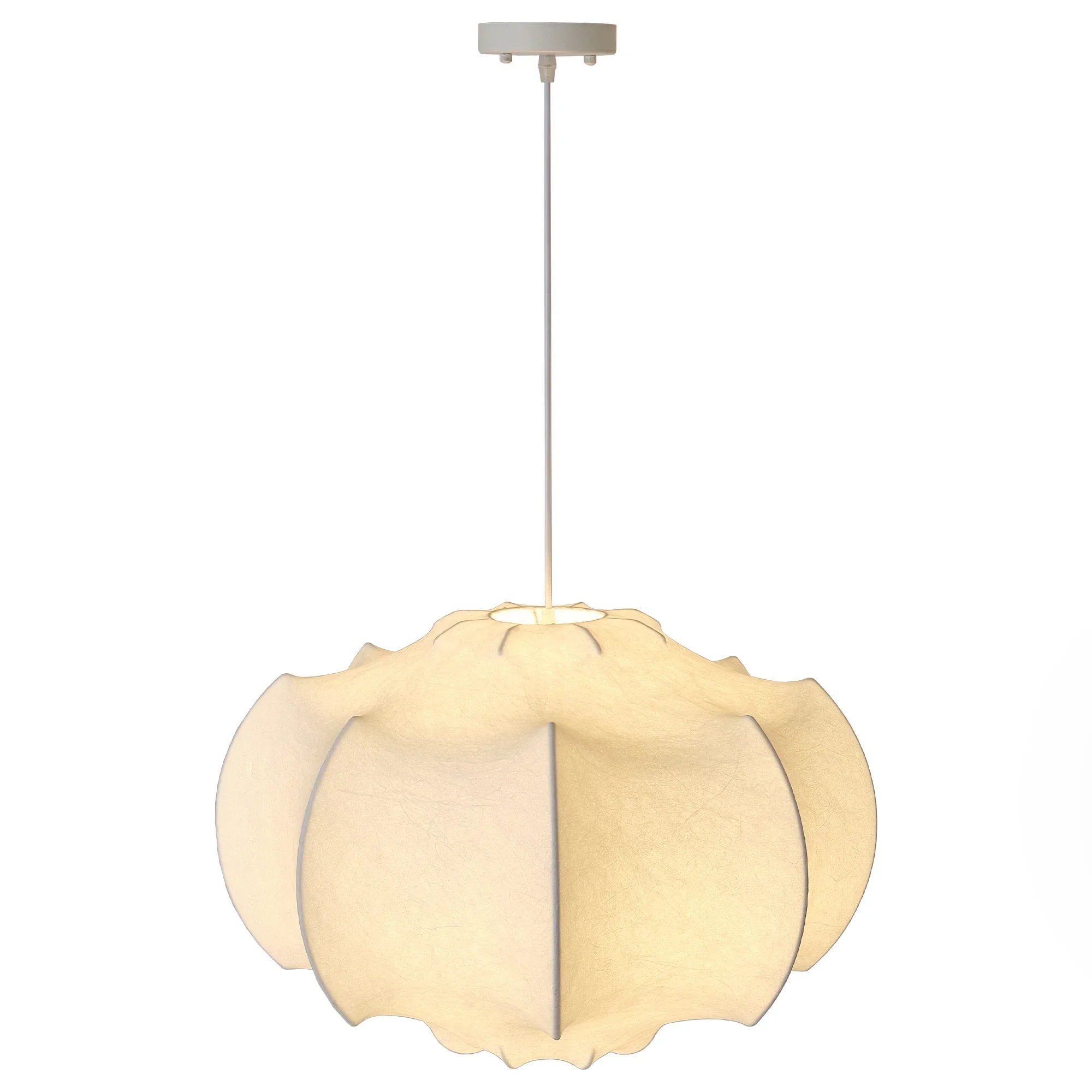 24 Inch Bevis 3-Light White Wabi-sabi Island Pendant Light