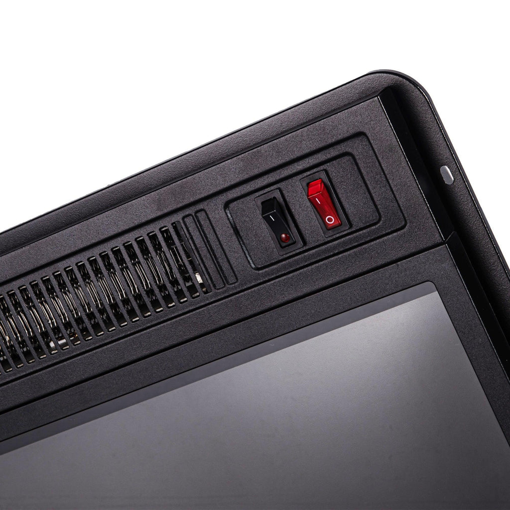 18" Modern Black Insert Electric Fireplace with Remote Control