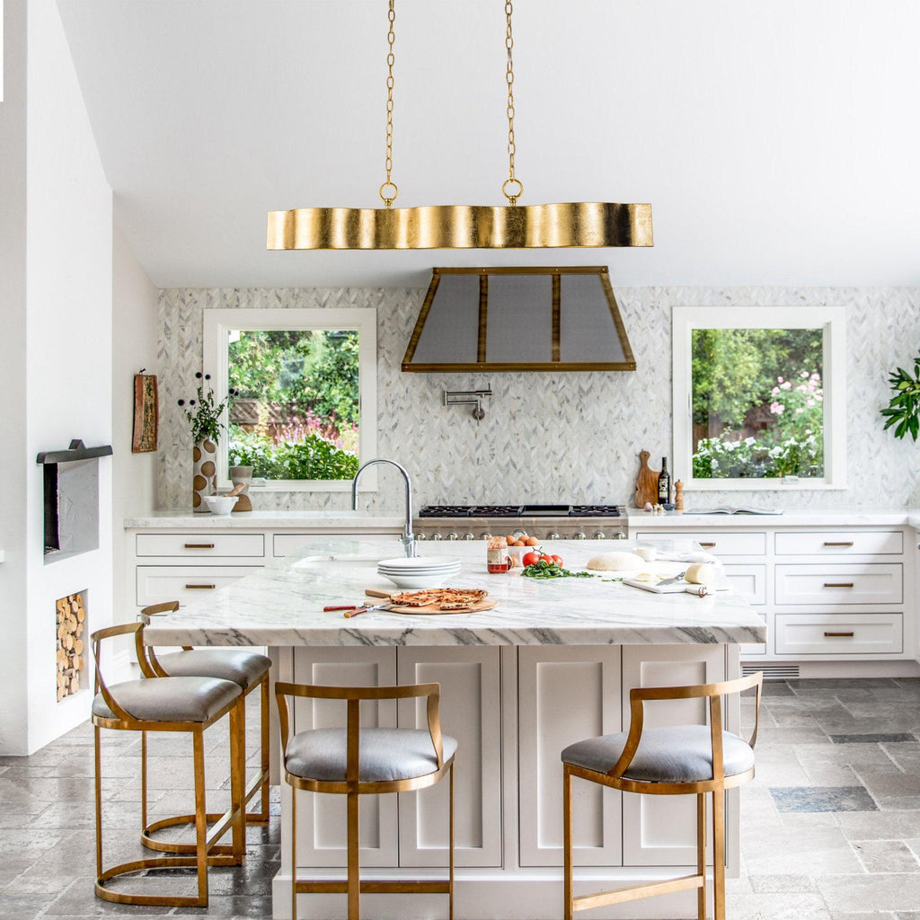 5-Light Golden Modern Dry Rated Island Pendant Lighitng