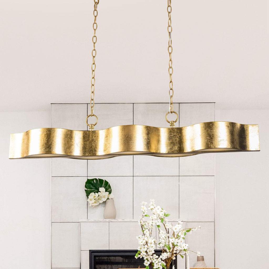 5-Light Golden Modern Dry Rated Island Pendant Lighitng
