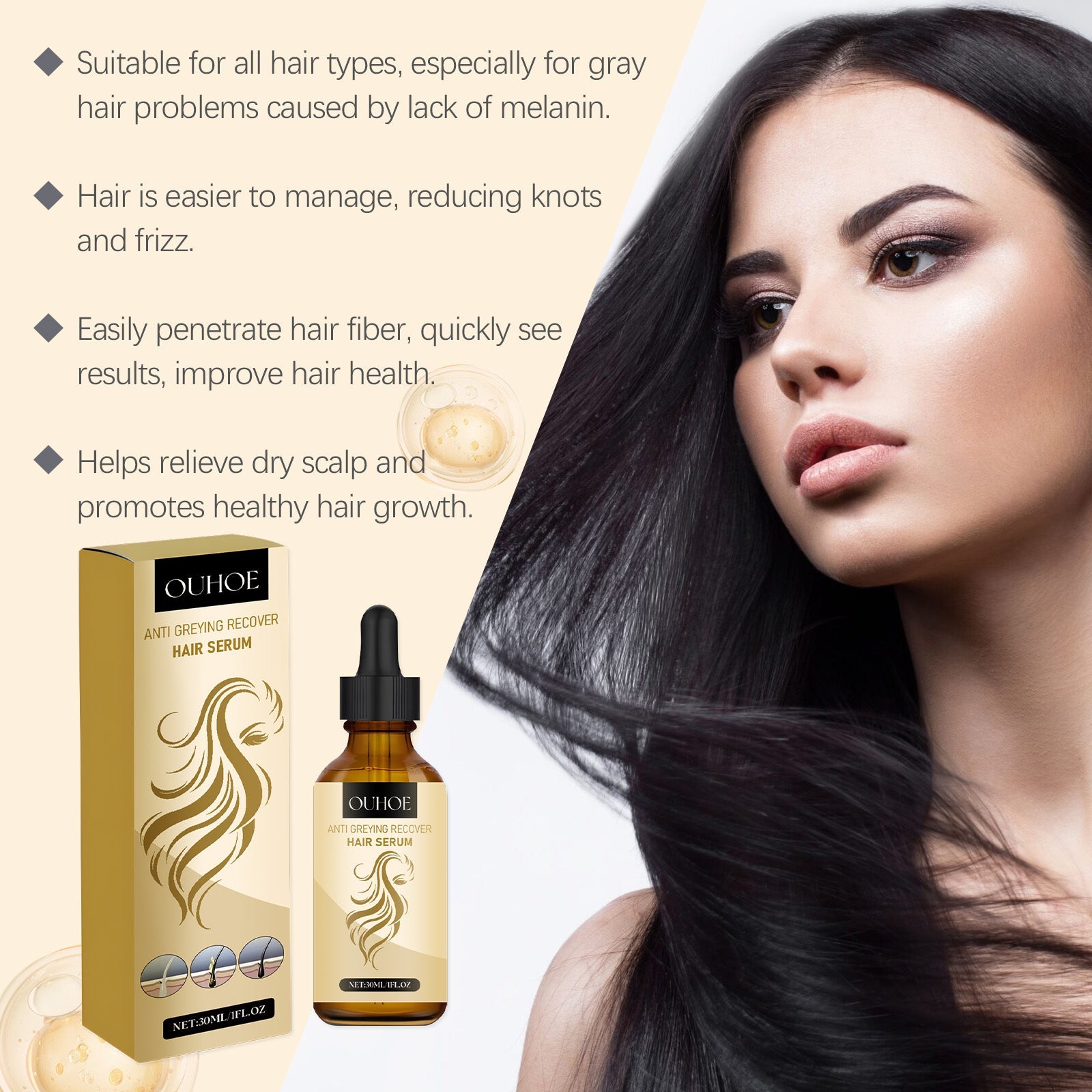 Hair Care Essence Moisturizes, Softens And Nourishes Hair With More Radiant And Elastic Hair Care Oil