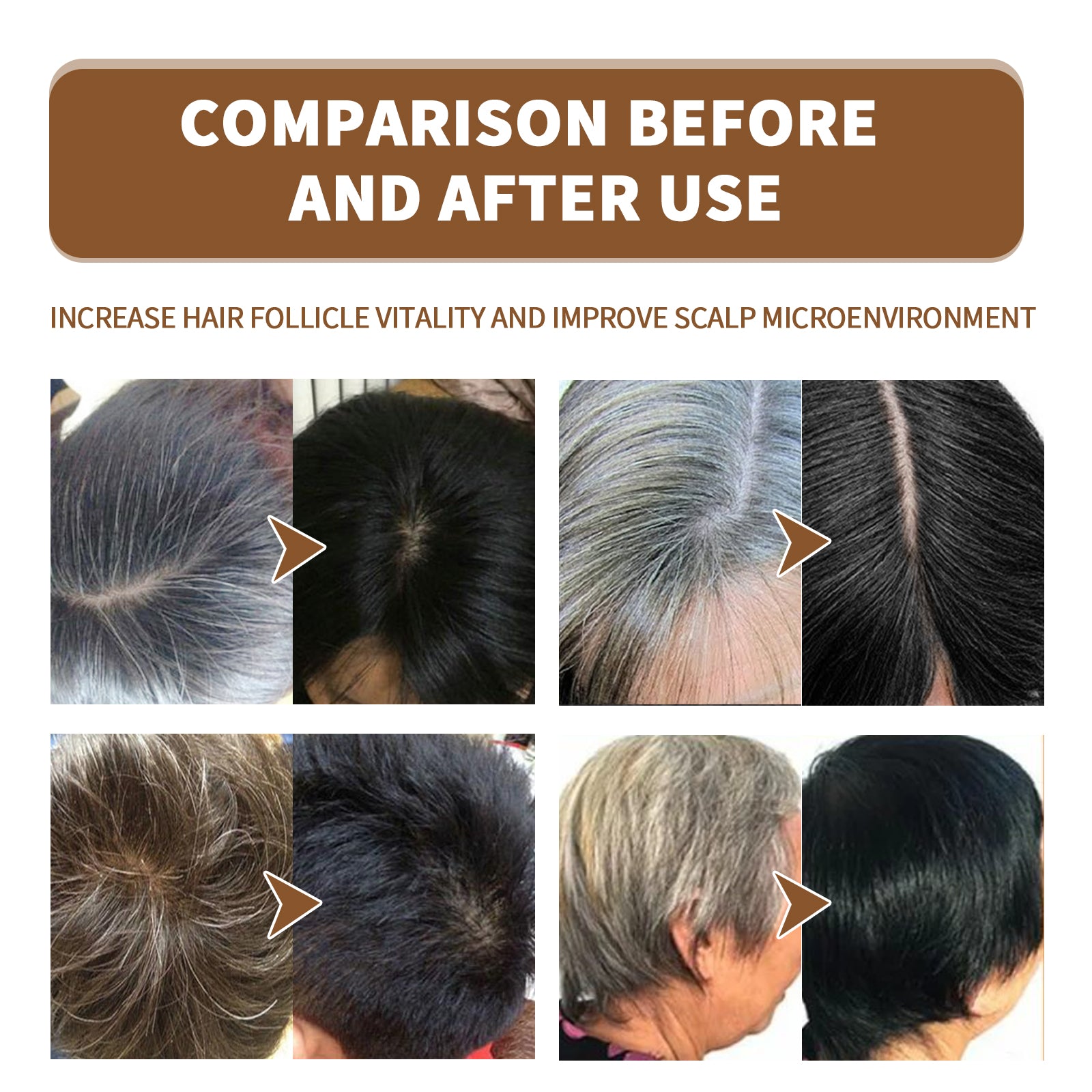 Black Hair Spray, Nourishes Black Hair And Covers White Hair Soft Natural Glossy Hair Spray
