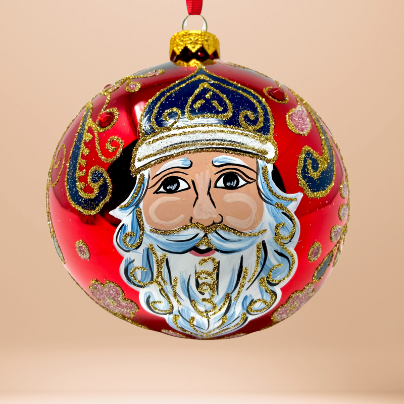 Beefeater Santa Glass Christmas Bauble