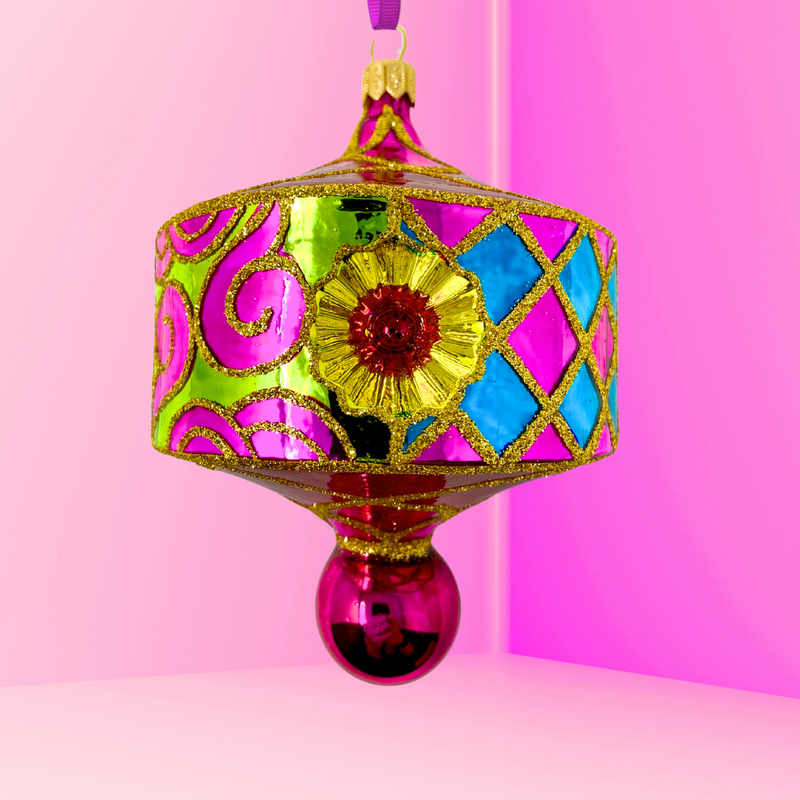 Beverly Hills Reflector Polish Glass Ornament