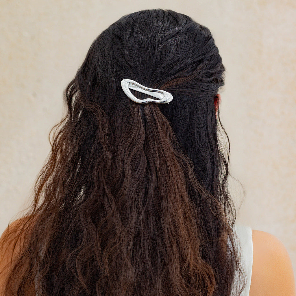 Summer temperament metal hair clip female Hairpin simple irregular back of the head clip