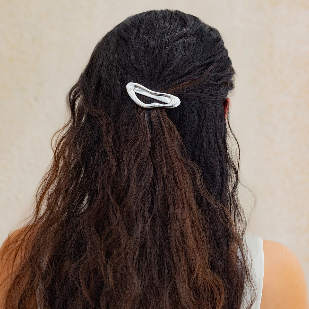 Summer temperament metal hair clip female Hairpin simple irregular back of the head clip