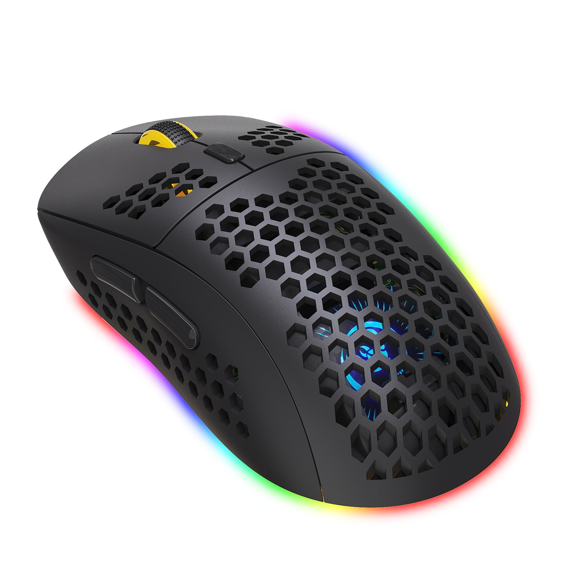 Hole hollow lightweight wireless 2.4G charging gaming mouse RGB luminous office mechanical mouse