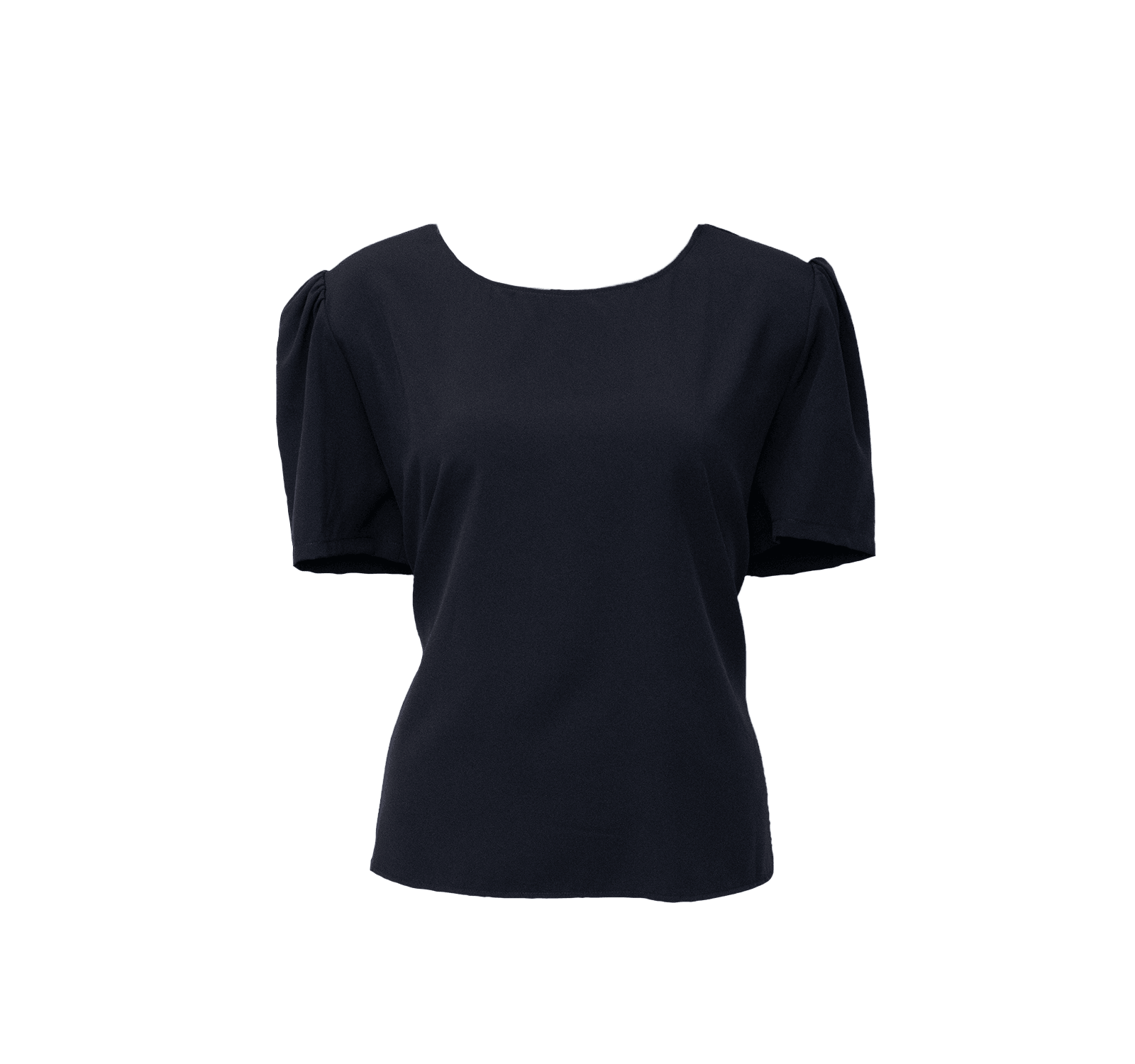 Elegance Round Neck Blouse in Black – Women’s Elegant Top