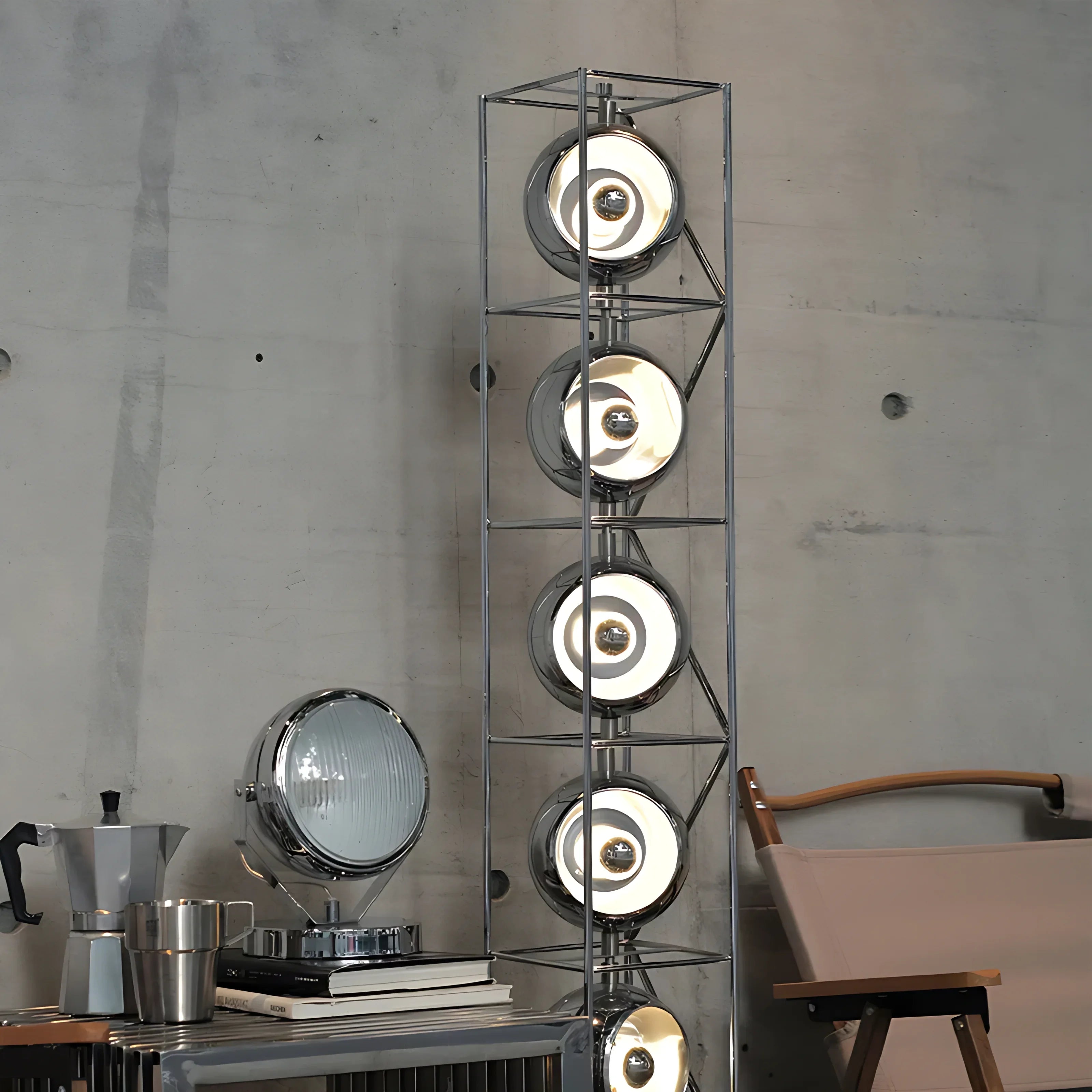 Chrome Spheres Bauhaus Lamp