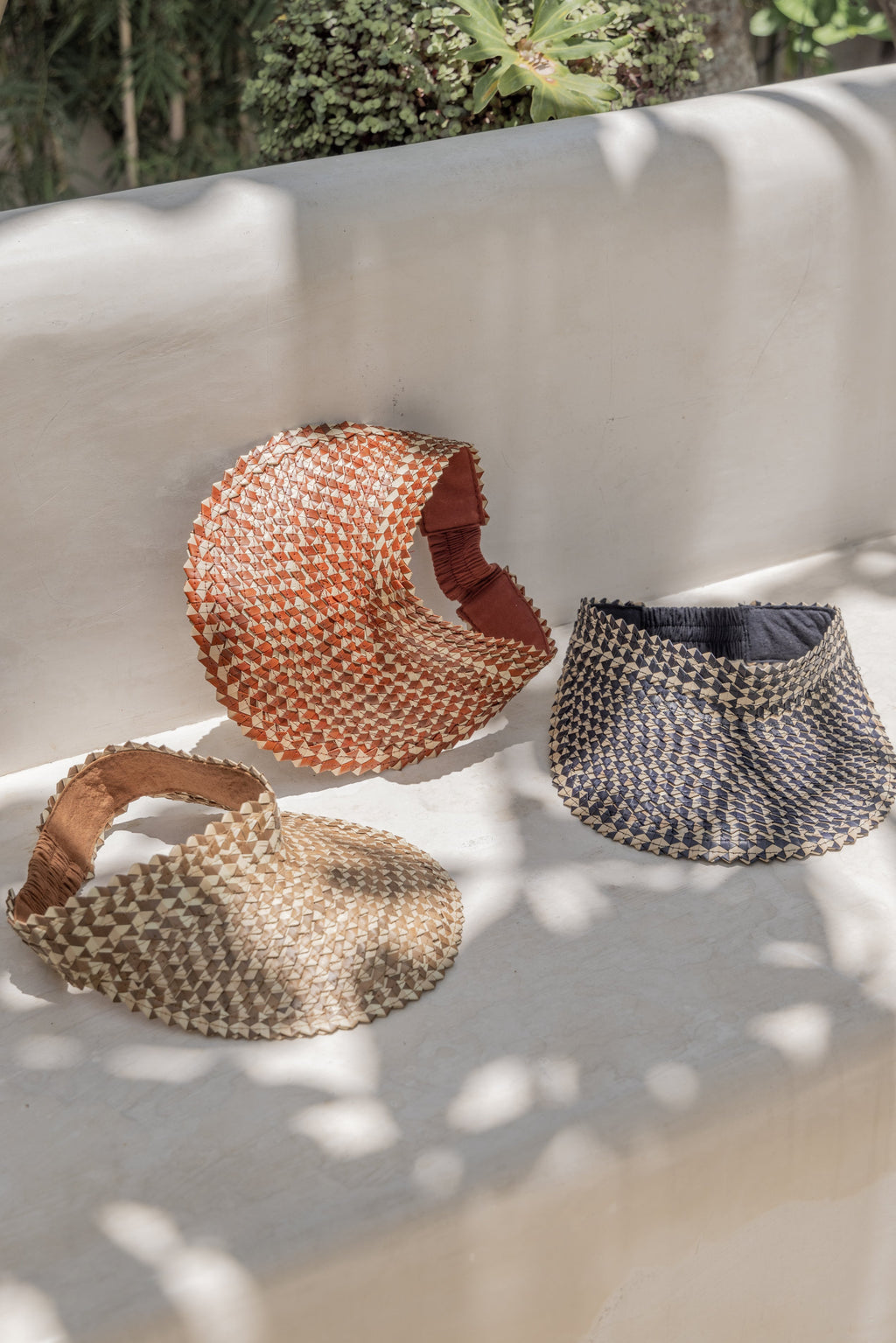 Ombre Rattan Sun Visors