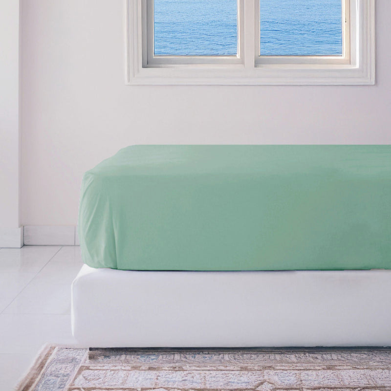Bamboo Fitted Sheet - Seaglass