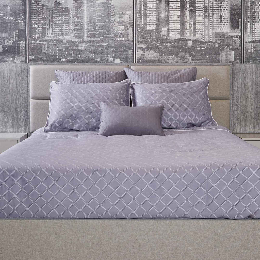 Bamboo Quilted Decorative Pillow - Platinum