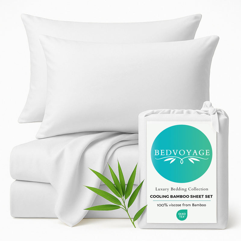 Bamboo Bed Sheet Set - White