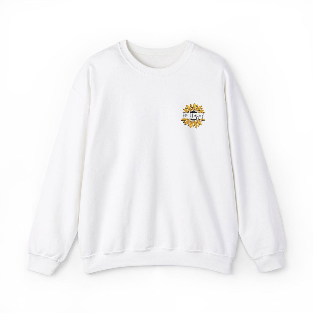 Be Happy Sweatshirt Women's Top - Comfortable & Stylish Adult Embroidered Sweatshirt