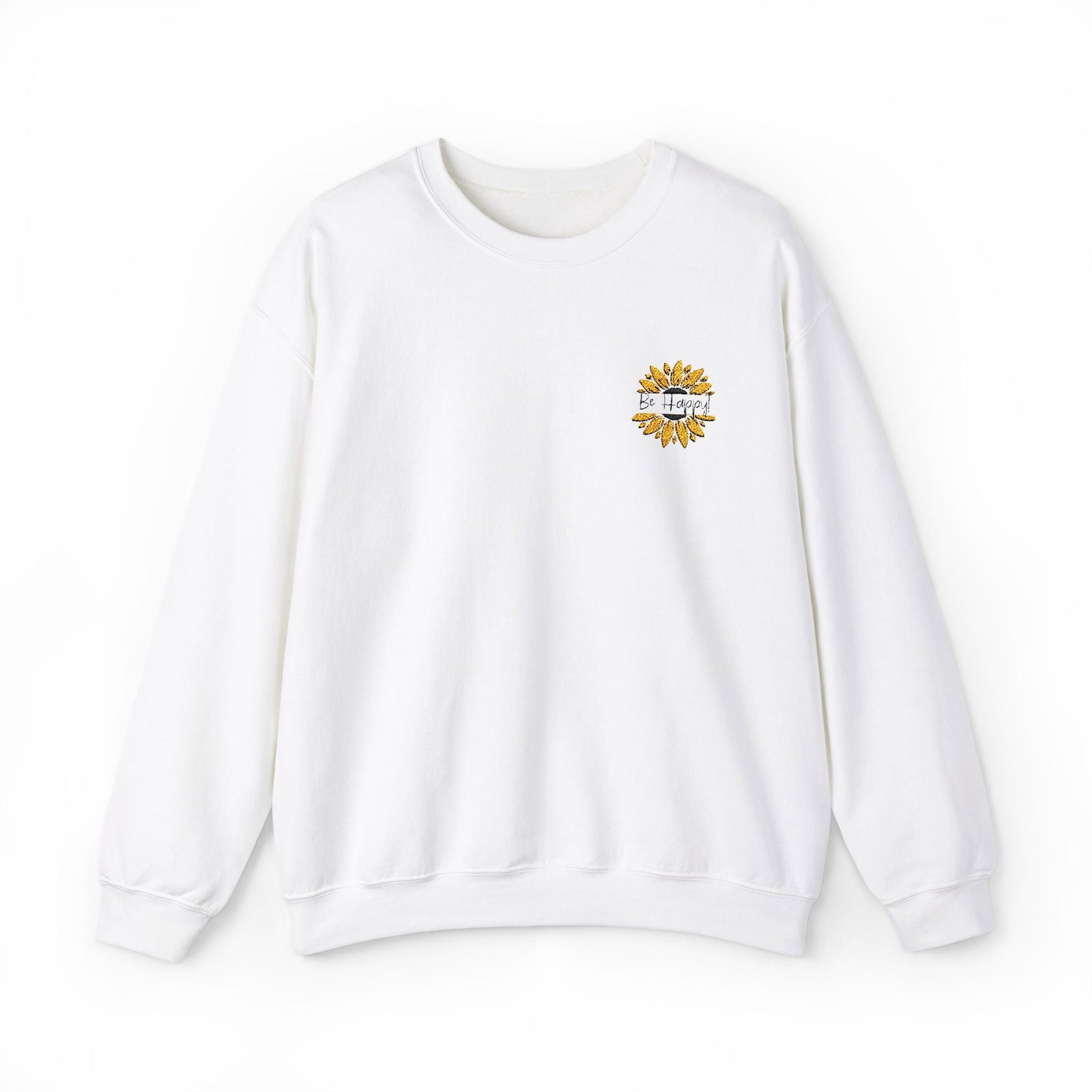 Be Happy Sweatshirt Women's Top - Comfortable & Stylish Adult Embroidered Sweatshirt
