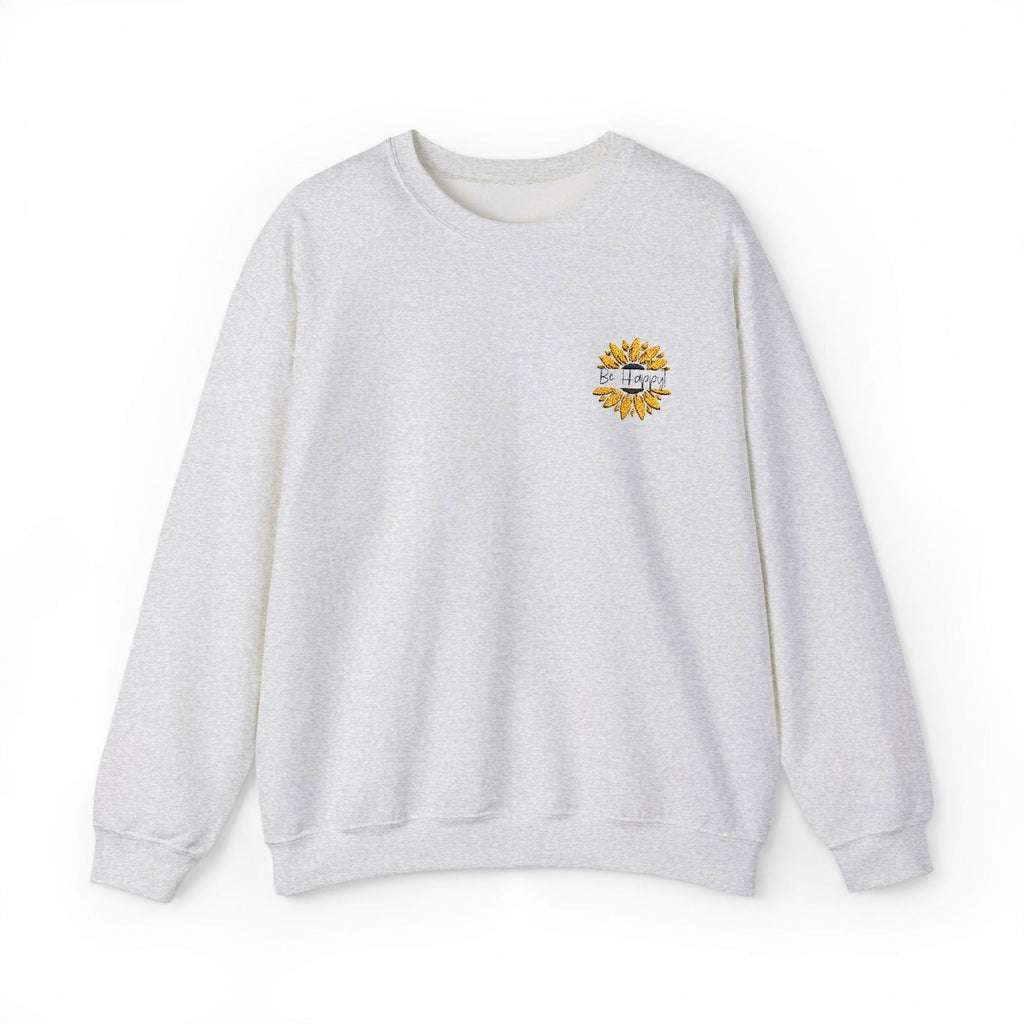 Be Happy Sweatshirt Women's Top - Comfortable & Stylish Adult Embroidered Sweatshirt