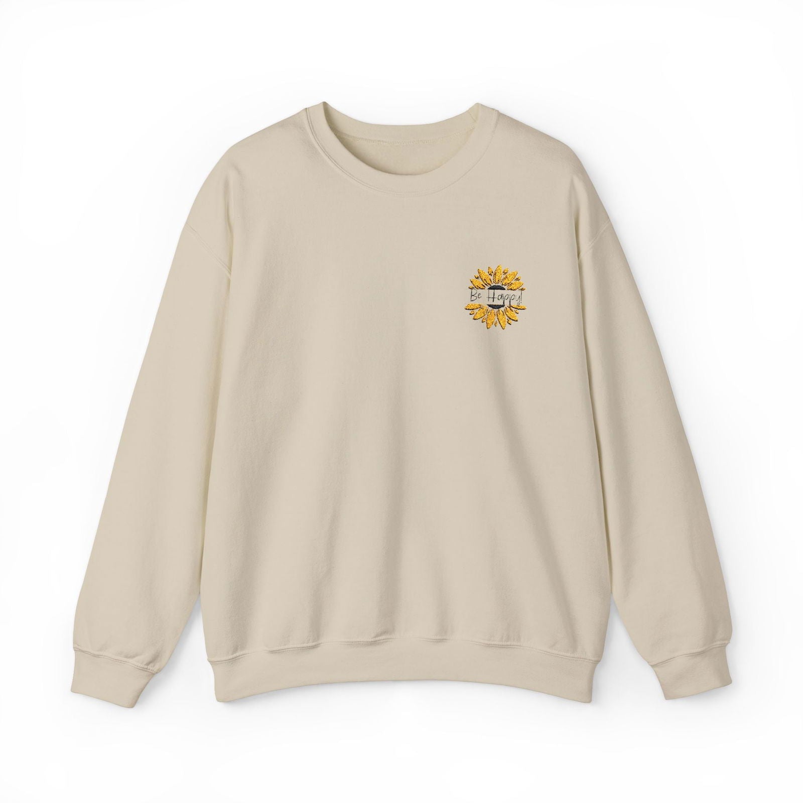 Be Happy Sweatshirt Women's Top - Comfortable & Stylish Adult Embroidered Sweatshirt