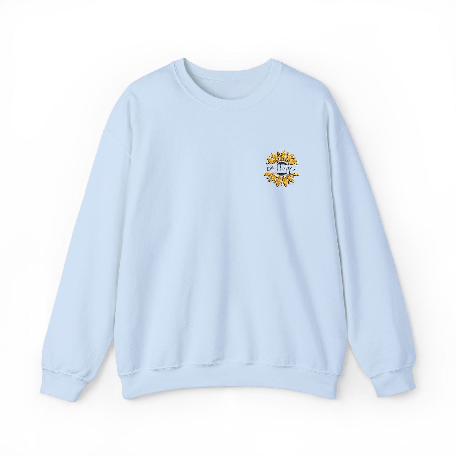 Be Happy Sweatshirt Women's Top - Comfortable & Stylish Adult Embroidered Sweatshirt