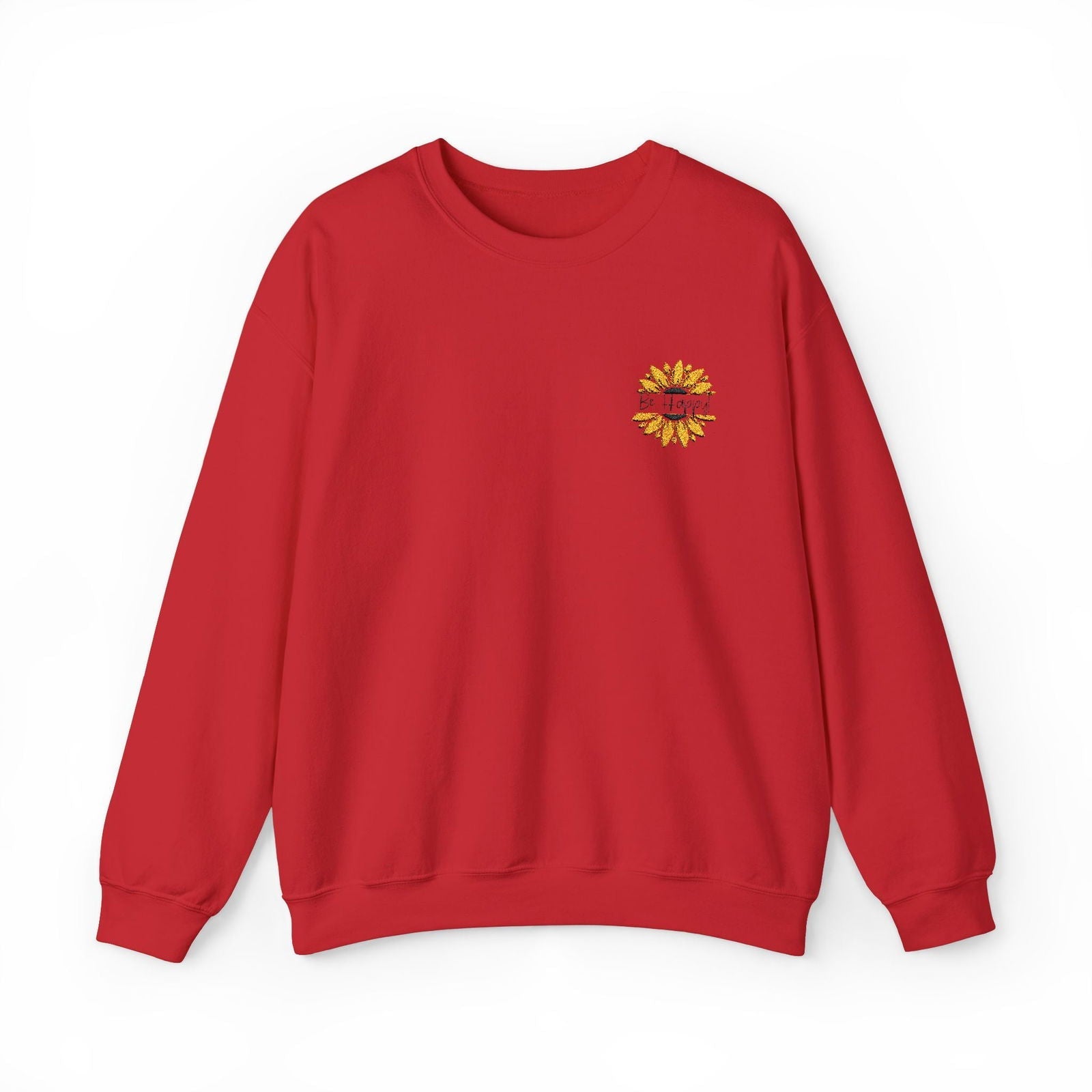 Be Happy Sweatshirt Women's Top - Comfortable & Stylish Adult Embroidered Sweatshirt