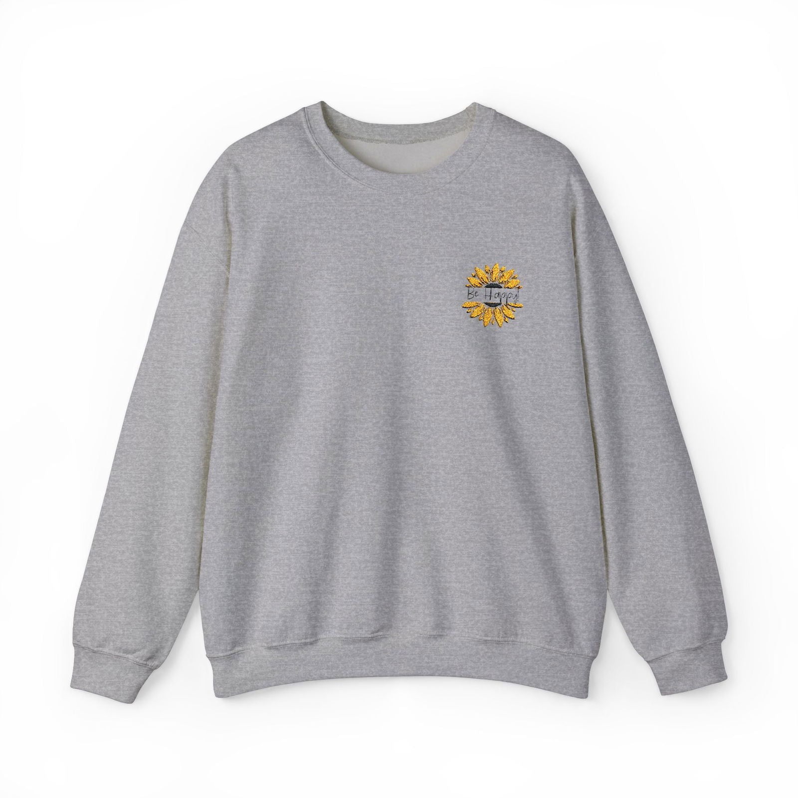 Be Happy Sweatshirt Women's Top - Comfortable & Stylish Adult Embroidered Sweatshirt