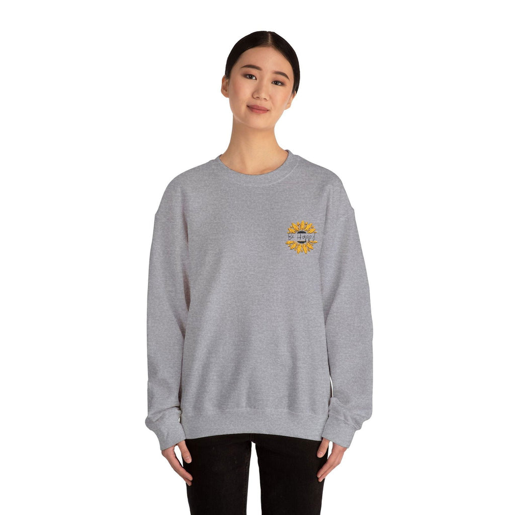 Be Happy Sweatshirt Women's Top - Comfortable & Stylish Adult Embroidered Sweatshirt