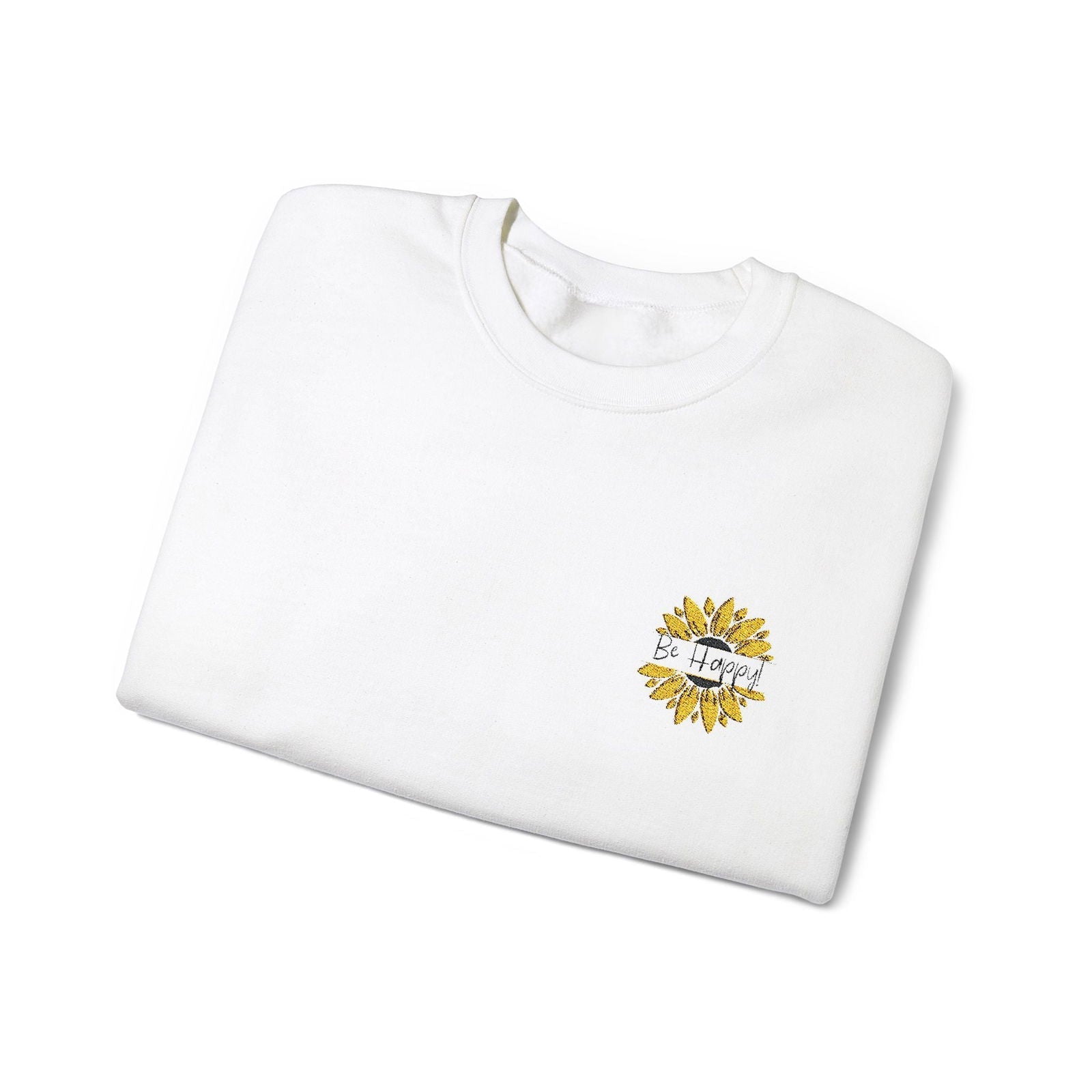Be Happy Sweatshirt Women's Top - Comfortable & Stylish Adult Embroidered Sweatshirt