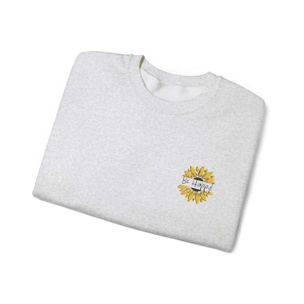 Be Happy Sweatshirt Women's Top - Comfortable & Stylish Adult Embroidered Sweatshirt