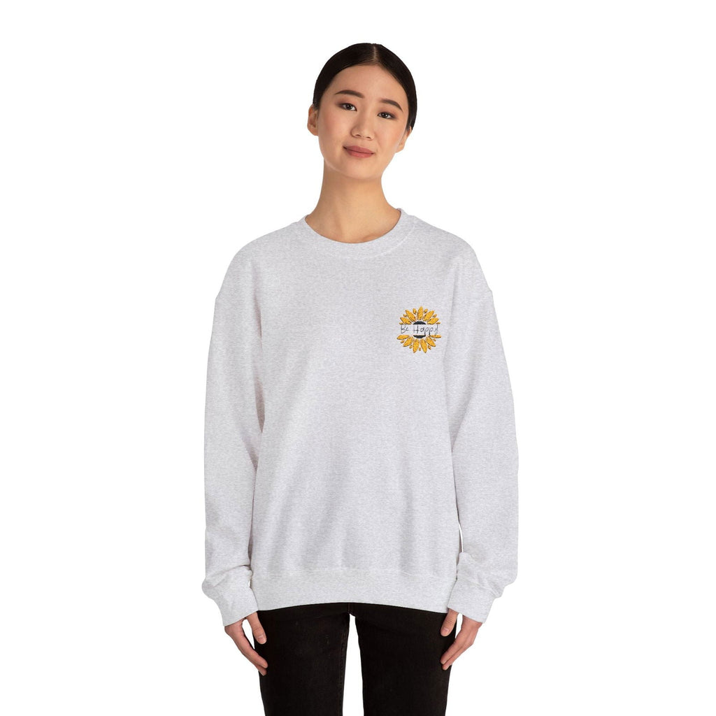 Be Happy Sweatshirt Women's Top - Comfortable & Stylish Adult Embroidered Sweatshirt