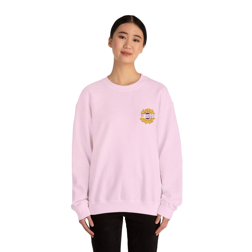 Be Happy Sweatshirt Women's Top - Comfortable & Stylish Adult Embroidered Sweatshirt