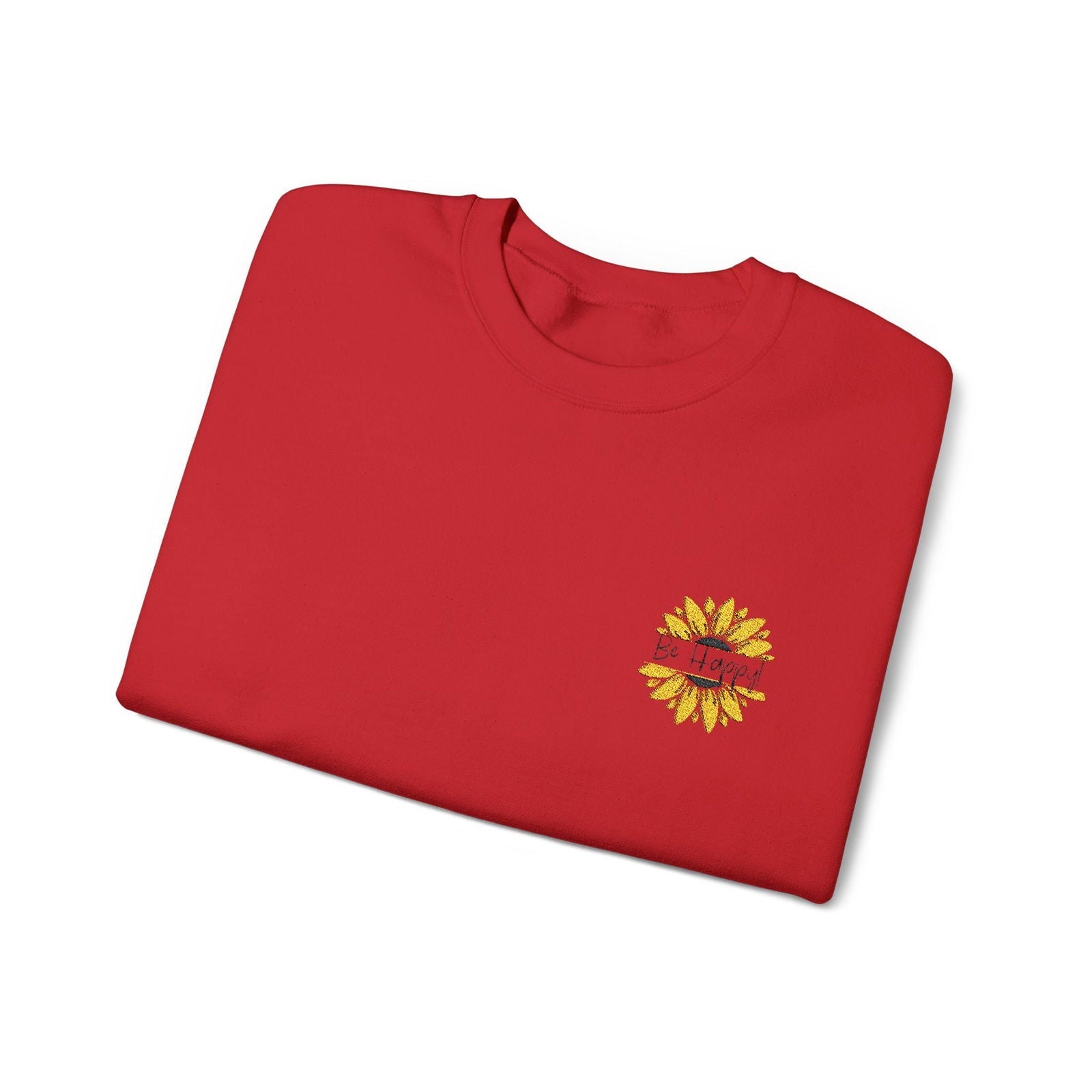 Be Happy Sweatshirt Women's Top - Comfortable & Stylish Adult Embroidered Sweatshirt